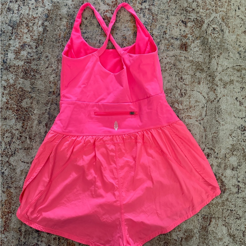 NWOT Free People Righteous Runsie Hot Pink Size Medium